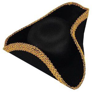 Colonial Tricorn Hat Halloween Revolutionary War Costume Pirate Hat Men Adult